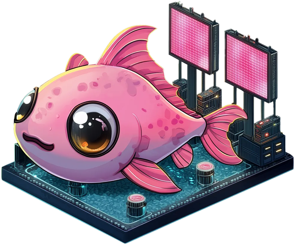 Blobfish Mining Illustration